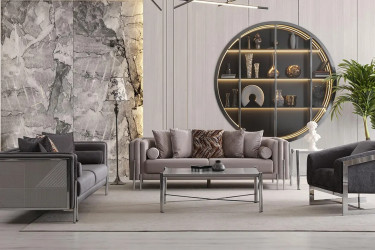 Hürrem Silber Sofa Set