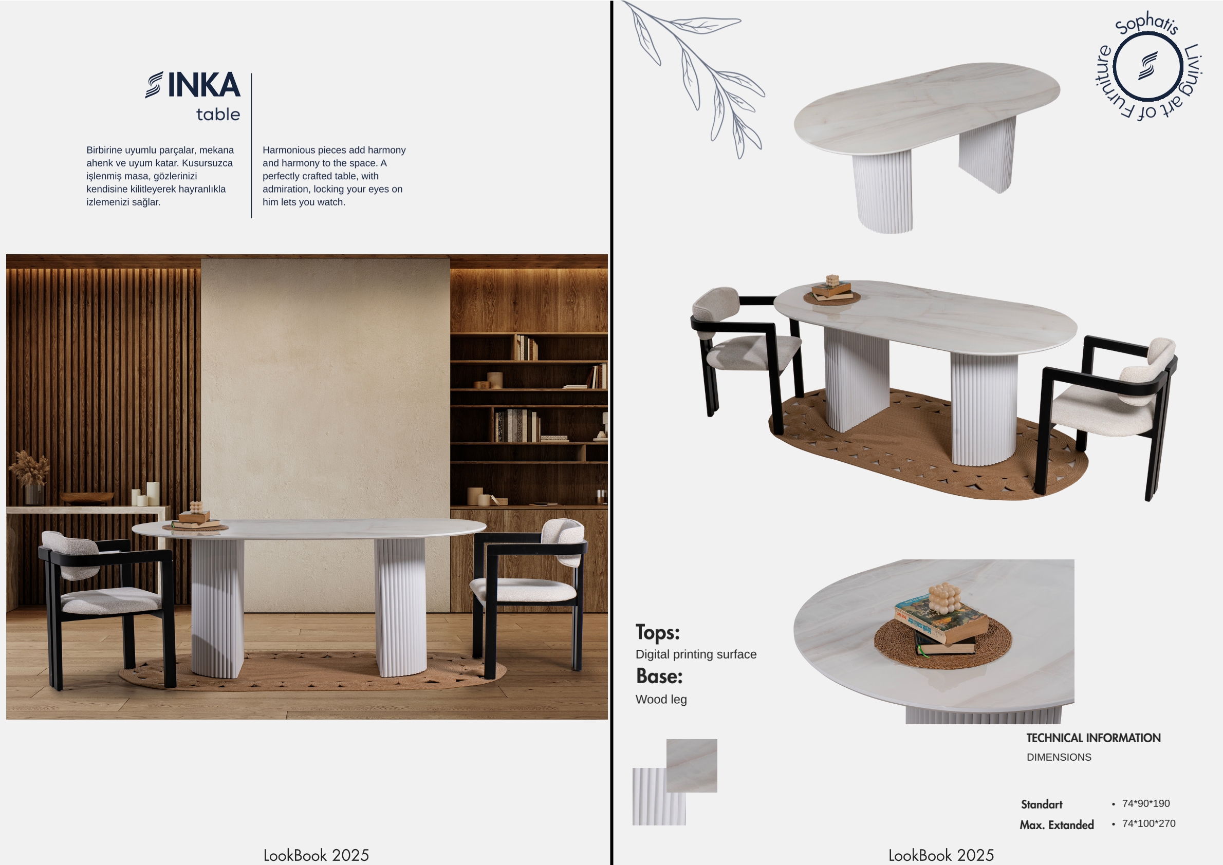 Inka Marmor Optik Esstish