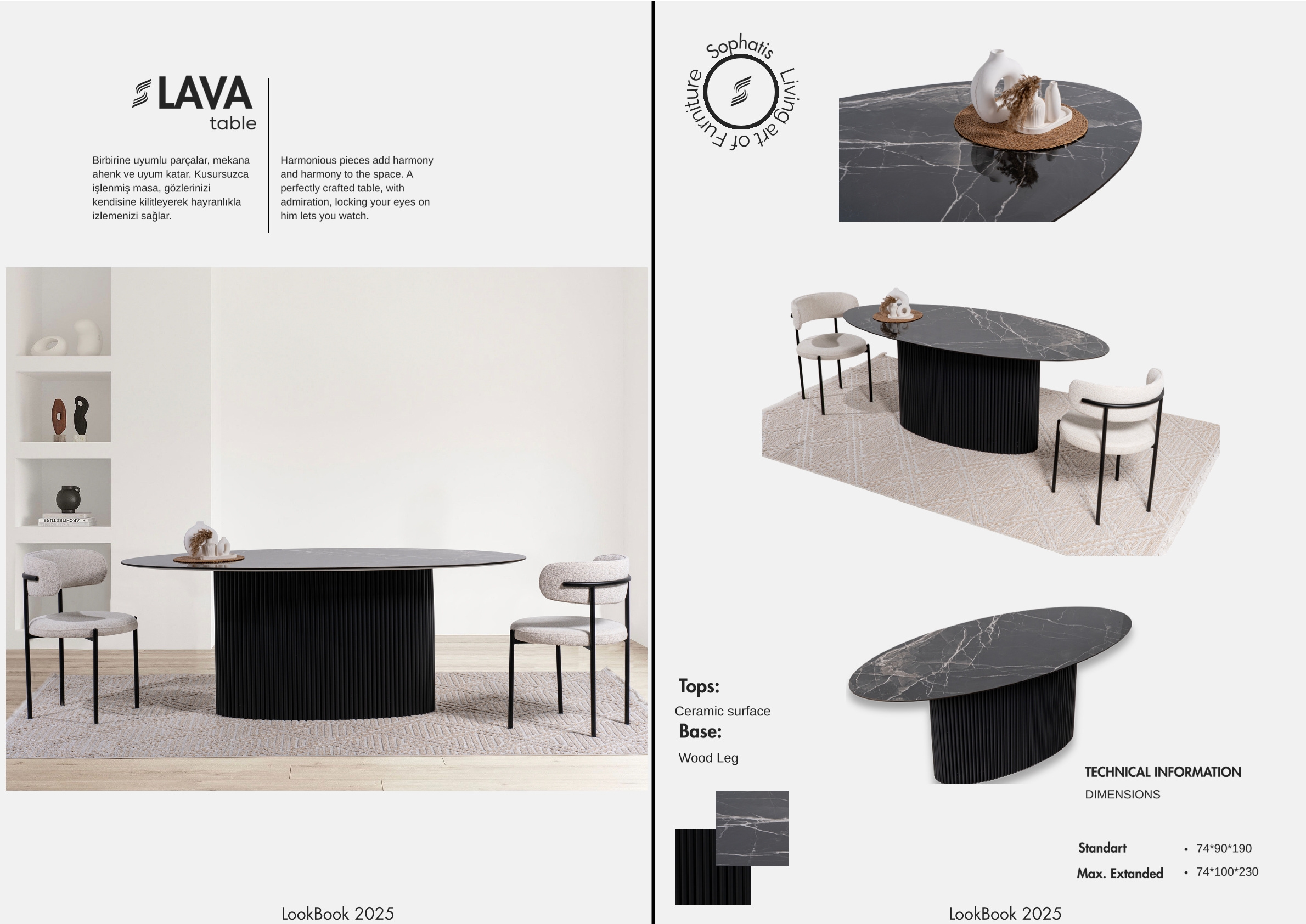 Lava Keramik Esstisch