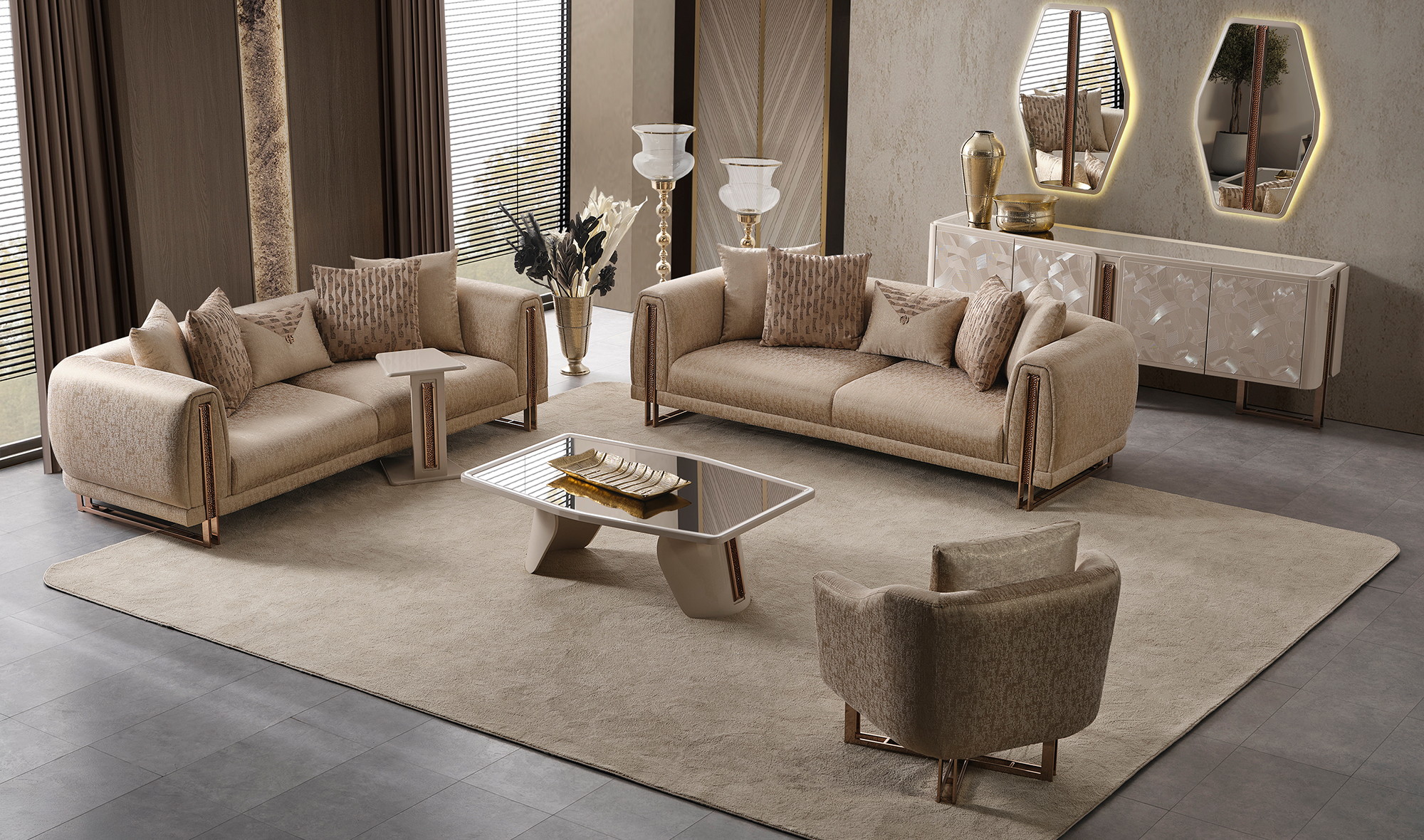 Mercan Sofa Set