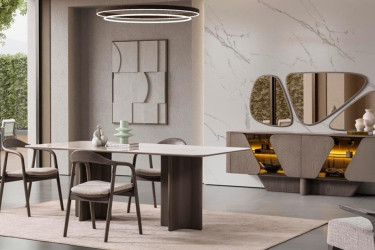 Rio Esszimmer Set ( Marmor Tisch )