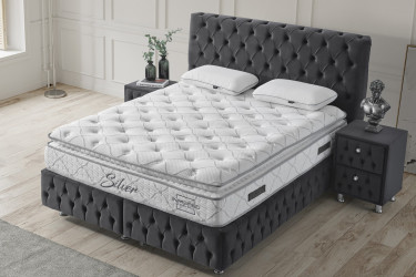 Silver Boxspringbett