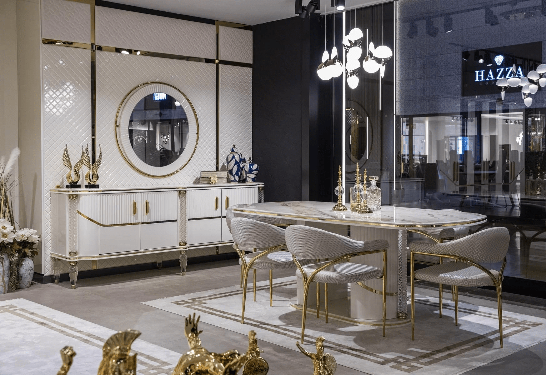 Parisx Esszimmer Set Marmor Optisch