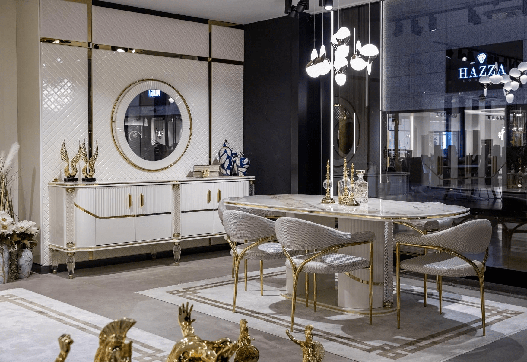 Parisx Esszimmer Set Marmor Optisch