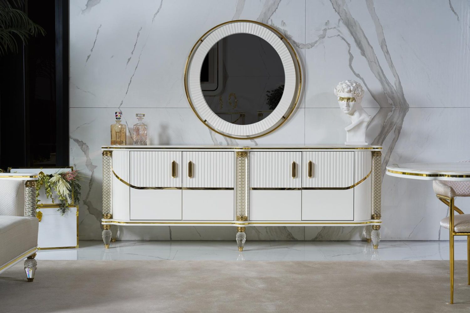 Parisx Esszimmer Set Marmor Optisch