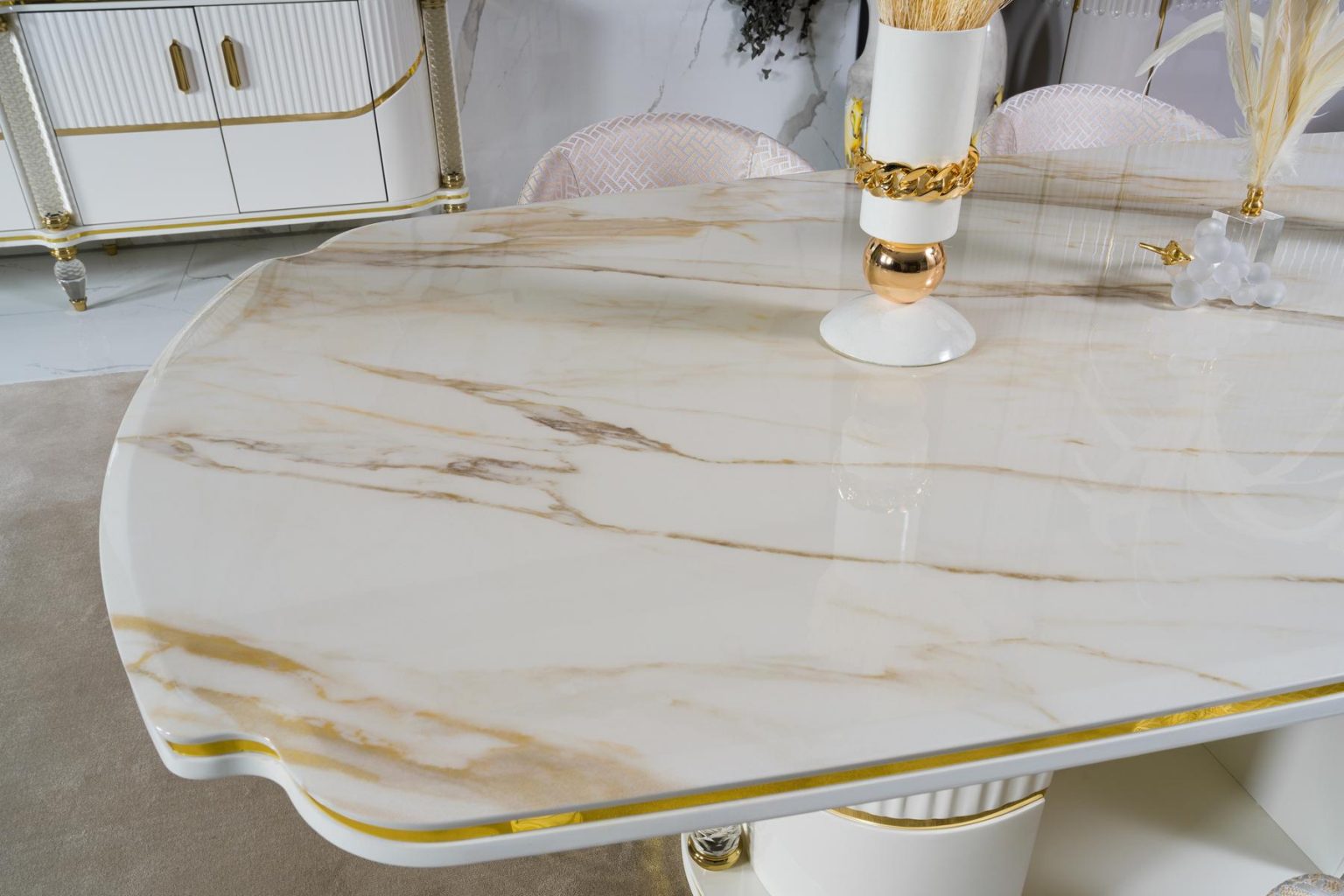 Parisx Esszimmer Set Marmor Optisch