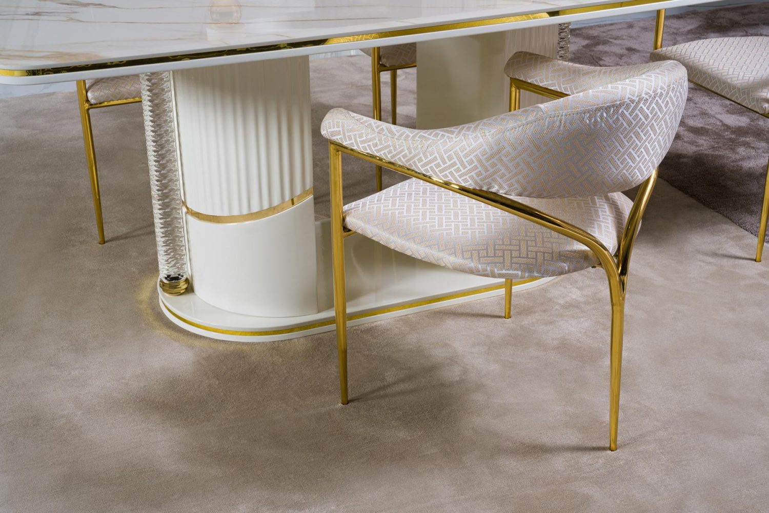 Parisx Esszimmer Set Marmor Optisch
