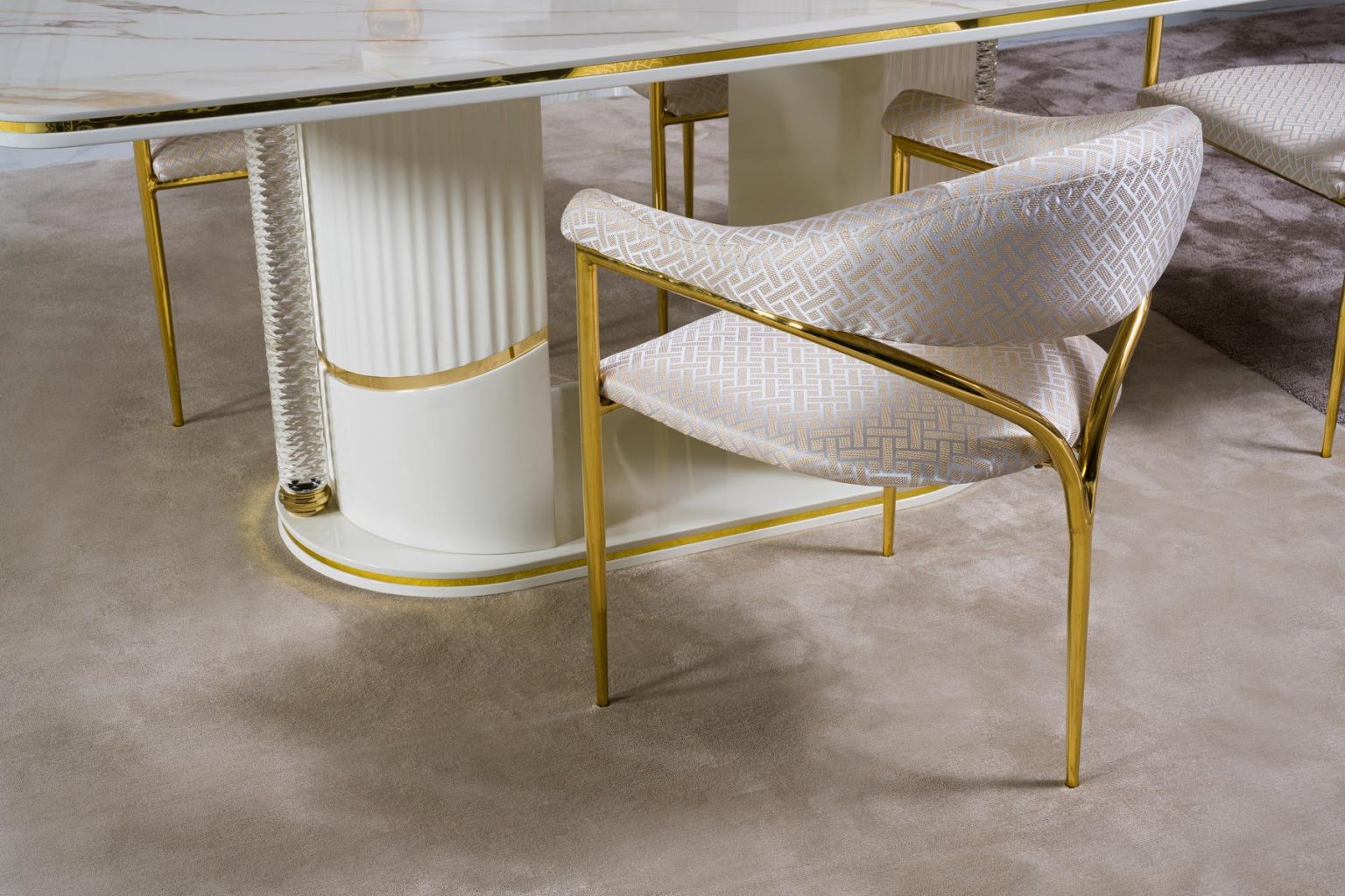 Parisx Esszimmer Set Marmor Optisch